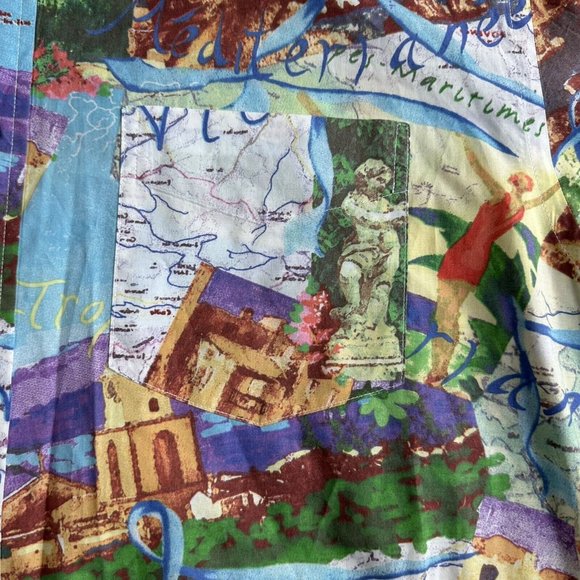 Tommy Hilfiger Mens Graphic Short Sleeve Button Down Camp Shirt Size Medium - Picture 4 of 9